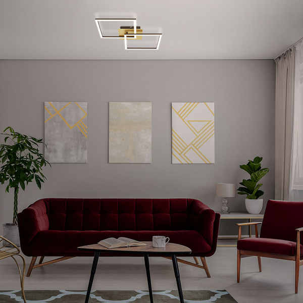 LED-Deckenleuchte Frame IV - Nylon / Eisen - 2-flammig