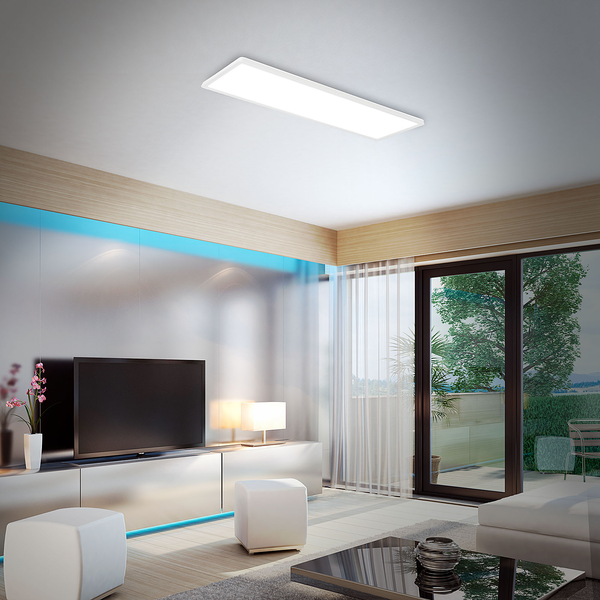LED-Deckenleuchte Slim I - Nylon - 1-flammig - Weiß