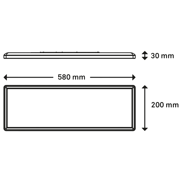LED-Deckenleuchte Slim I - Nylon - 1-flammig - Weiß