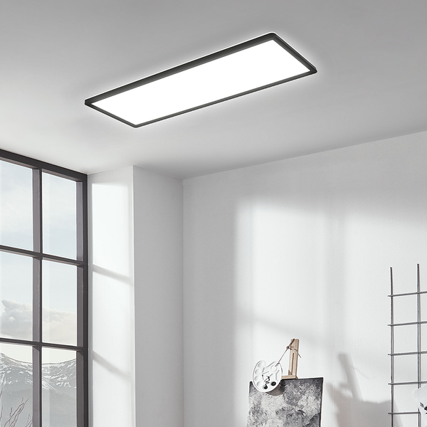 LED-Deckenleuchte Slim I - Nylon - 1-flammig - Schwarz