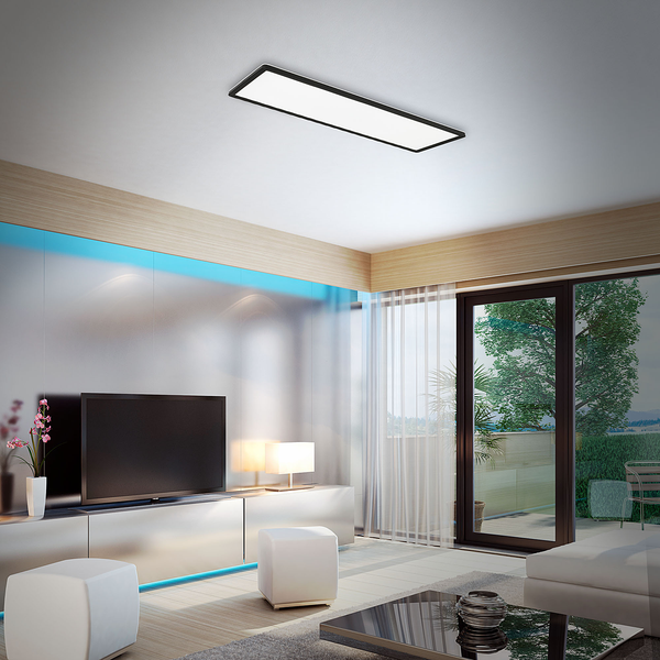 LED-Deckenleuchte Slim I - Nylon - 1-flammig - Schwarz