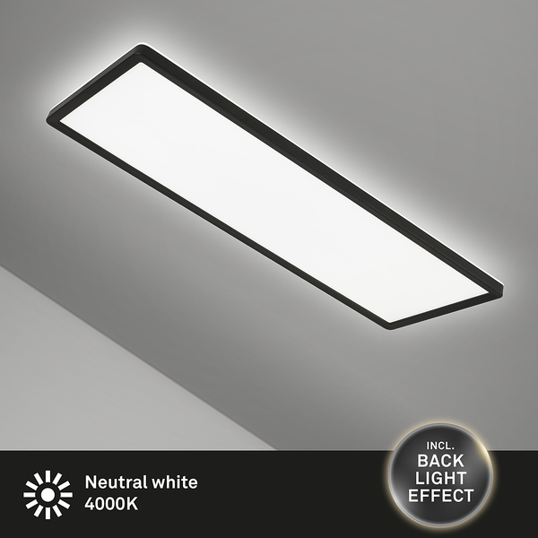 LED-Deckenleuchte Slim I - Nylon - 1-flammig - Schwarz