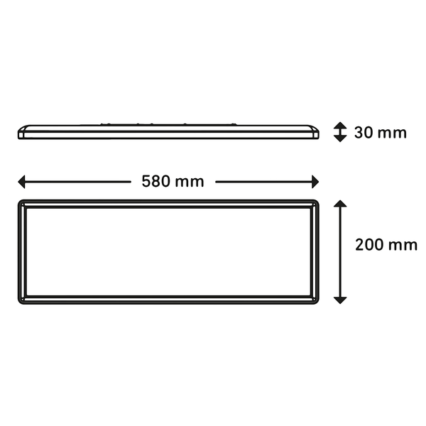 LED-Deckenleuchte Slim I - Nylon - 1-flammig - Schwarz