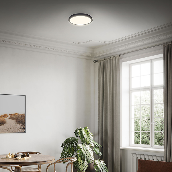LED-Deckenleuchte Runa I - Nylon / Eisen - 1-flammig - Schwarz