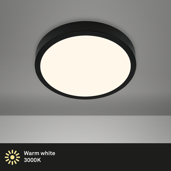 LED-Deckenleuchte Runa I - Nylon / Eisen - 1-flammig - Schwarz