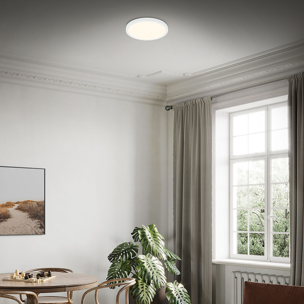 LED-Deckenleuchte Runa IV - Nylon / Eisen - 1-flammig - Weiß