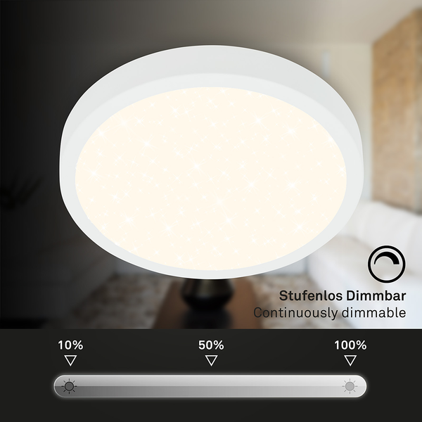 LED-Deckenleuchte Runa IV - Nylon / Eisen - 1-flammig - Weiß