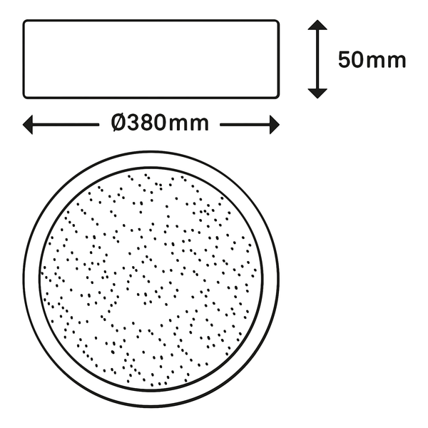 LED-Deckenleuchte Runa IV - Nylon / Eisen - 1-flammig - Weiß
