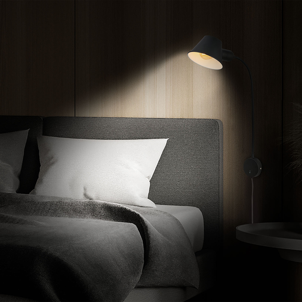 Wandleuchte Brello I - Eisen - 1-flammig - Schwarz