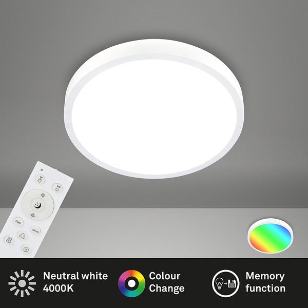 LED-Deckenleuchte Runa V - Nylon / Eisen - 1-flammig - Weiß