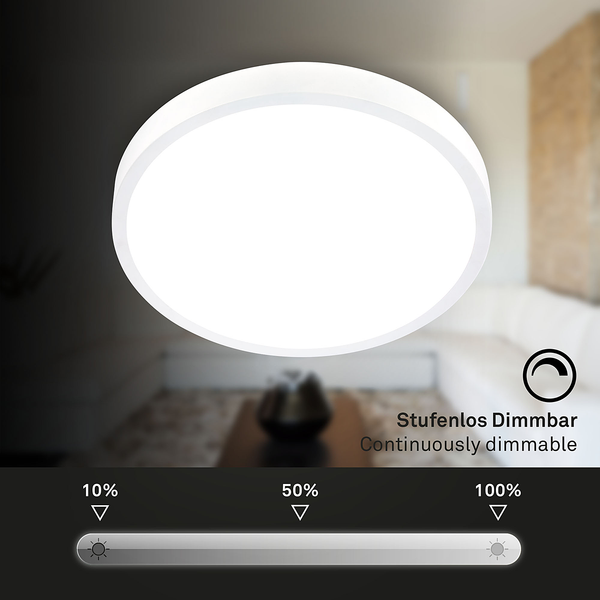 LED-Deckenleuchte Runa V - Nylon / Eisen - 1-flammig - Weiß