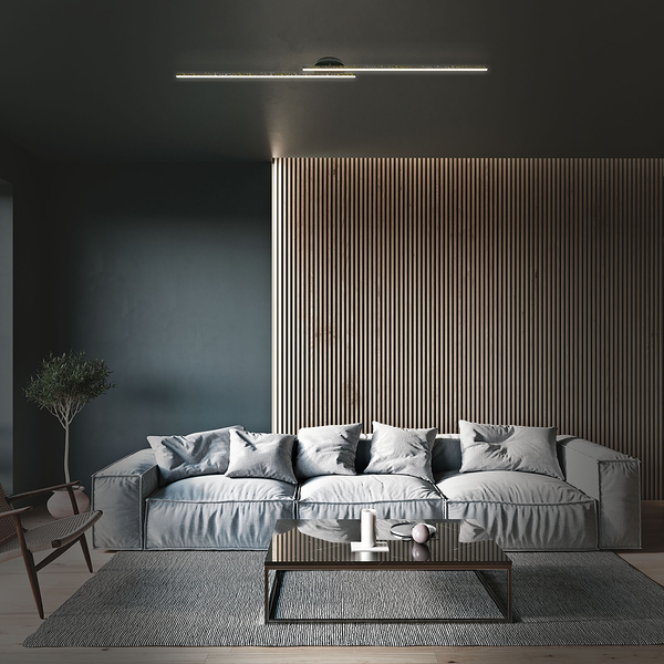 LED-Deckenleuchte Rey I - Kunststoff / Eisen - 2-flammig