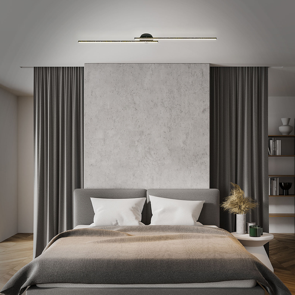 LED-Deckenleuchte Rey I - Kunststoff / Eisen - 2-flammig