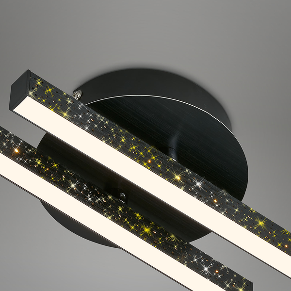 LED-Deckenleuchte Rey I - Kunststoff / Eisen - 2-flammig