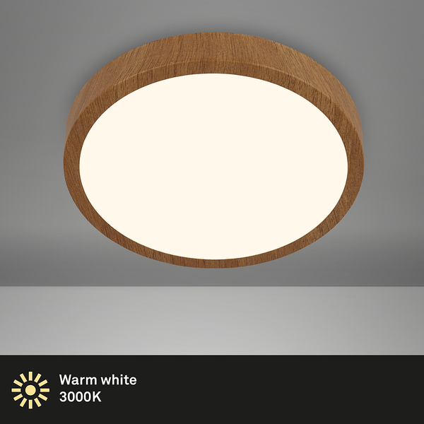 LED-Deckenleuchte Runa Wood II - Nylon / Eisen - 1-flammig