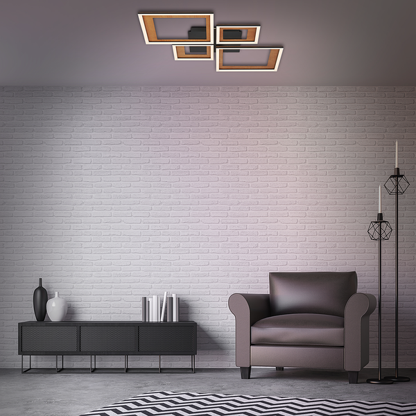LED-Deckenleuchte Frame XI - Nylon / Eisen - 2-flammig
