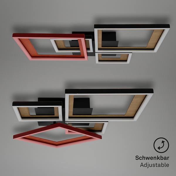 LED-Deckenleuchte Frame XI - Nylon / Eisen - 2-flammig