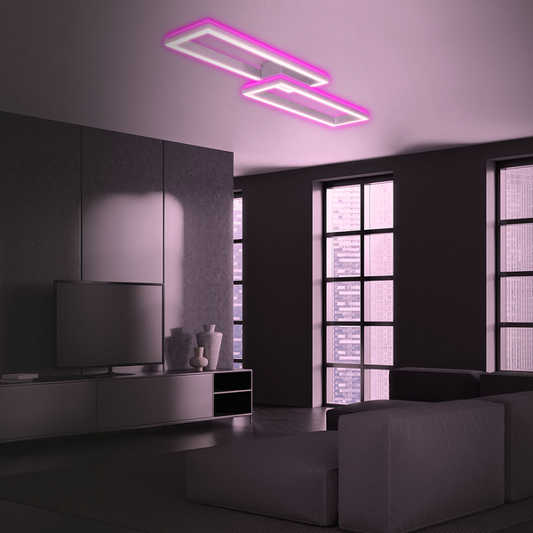 LED-Deckenleuchte Frame Back VI - Nylon / Eisen - 2-flammig