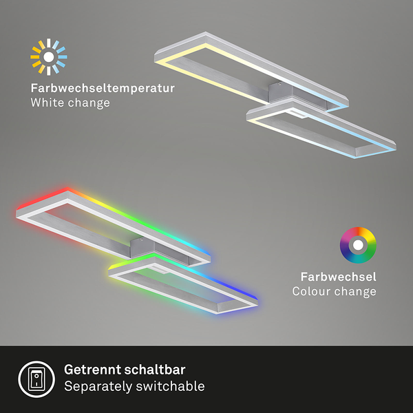 LED-Deckenleuchte Frame Back VI - Nylon / Eisen - 2-flammig
