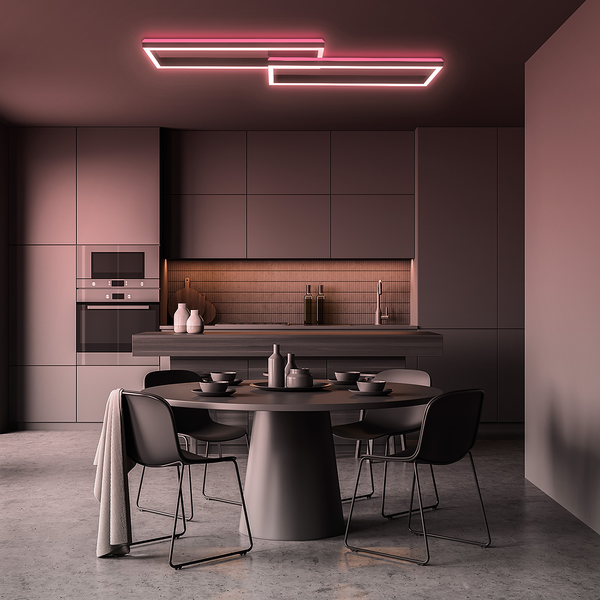 LED-Deckenleuchte Frame Back V - Nylon / Eisen - 2-flammig