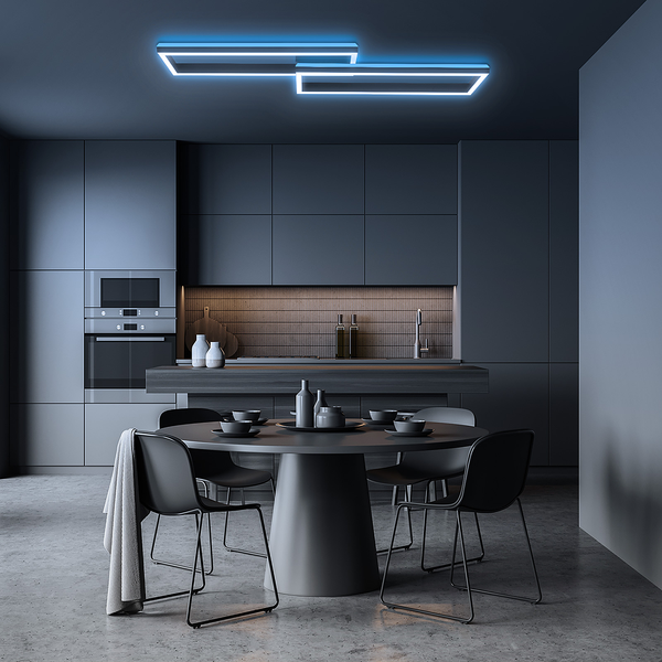 LED-Deckenleuchte Frame Back V - Nylon / Eisen - 2-flammig
