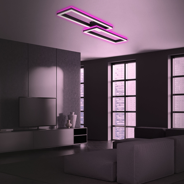 LED-Deckenleuchte Frame Back V - Nylon / Eisen - 2-flammig