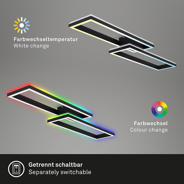 LED-Deckenleuchte Frame Back V - Nylon / Eisen - 2-flammig
