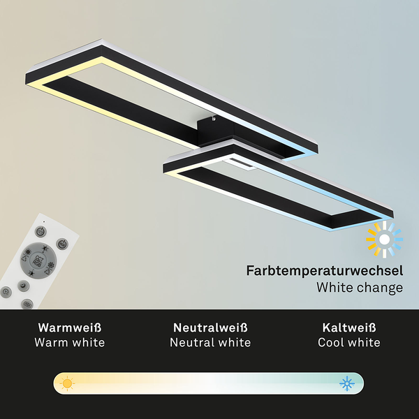 LED-Deckenleuchte Frame Back V - Nylon / Eisen - 2-flammig