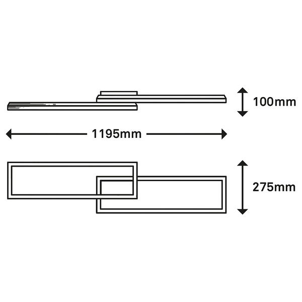 LED-Deckenleuchte Frame Back V - Nylon / Eisen - 2-flammig