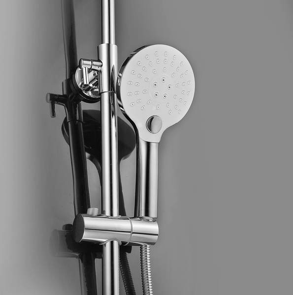 Duschsystem Bayala Round - Edelstahl, gebürstet - Silber