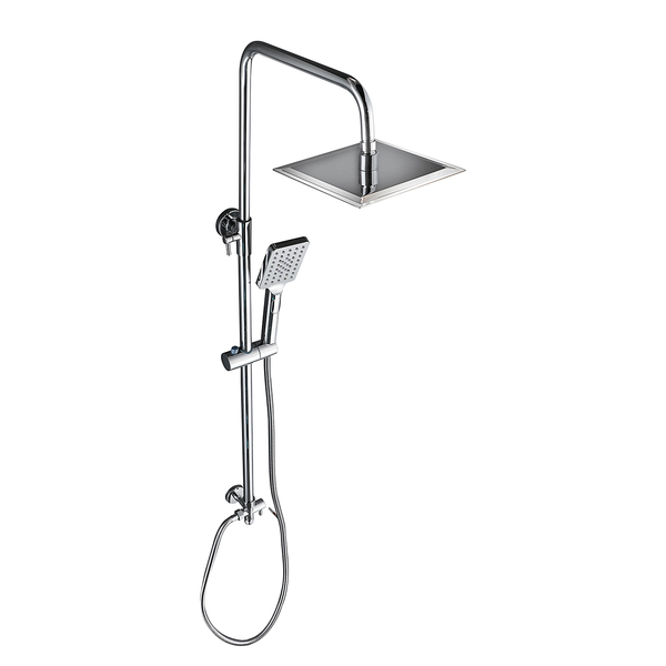 Duschsystem Bayala Square - Edelstahl, gebürstet - Silber