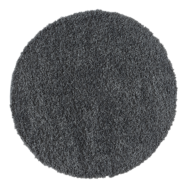 Hochflorteppich My Shaggy - Polypropylen / Jute - Dunkelgrau - 120 x 120 cm