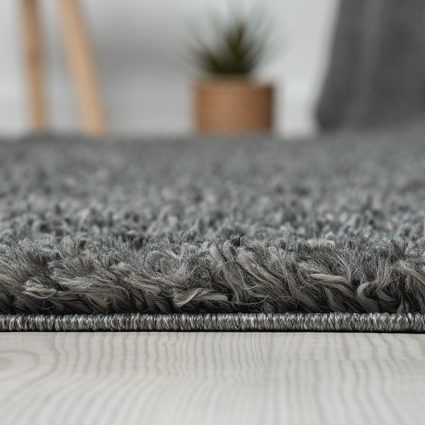Hochflorteppich My Shaggy - Polypropylen / Jute - Grau - 120 x 180 cm