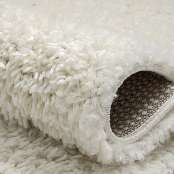 Hochflorteppich My Shaggy - Polypropylen / Jute - Creme - 200 x 290 cm