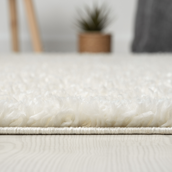 Hochflorteppich My Shaggy - Polypropylen / Jute - Creme - 200 x 290 cm