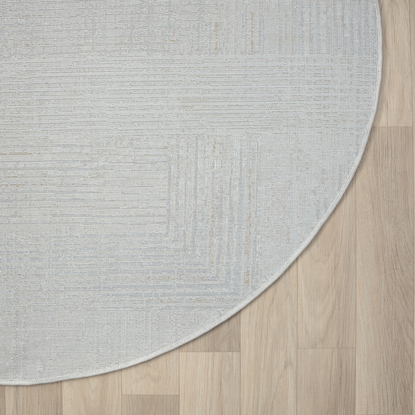 Kurzflorteppich My Way - Polyester / Baumwolle - Beige - 120 x 120 cm