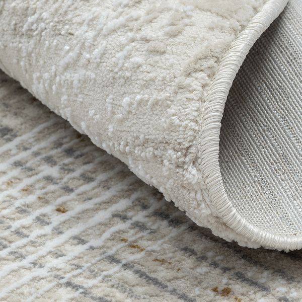 Kurzflorteppich My Way - Polyester / Baumwolle - Beige - 120 x 120 cm