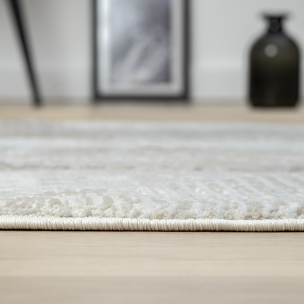 Kurzflorteppich My Way - Polyester / Baumwolle - Beige - 120 x 120 cm