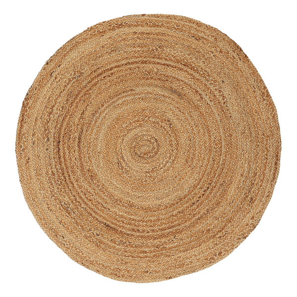 Juteteppich Lola - 100% Jute - Honig - 100 x 100 cm