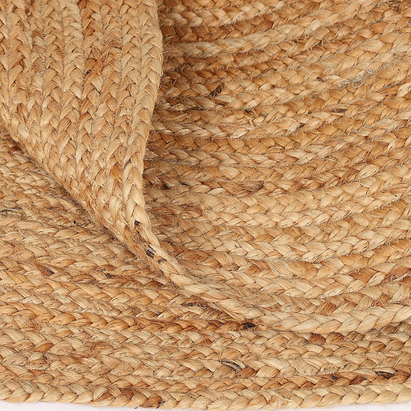Juteteppich Lola - 100% Jute - Honig - 100 x 100 cm