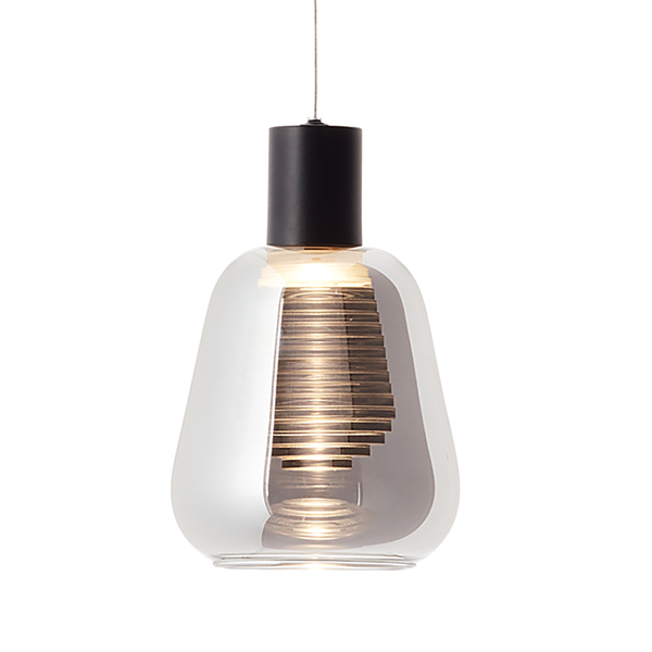 LED-Pendelleuchte Carlson I - Rauchglas / Aluminium - 1-flammig
