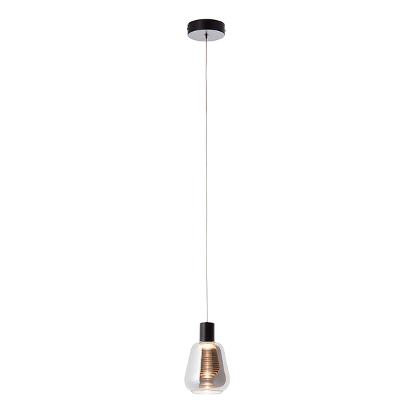 LED-Pendelleuchte Carlson I - Rauchglas / Aluminium - 1-flammig