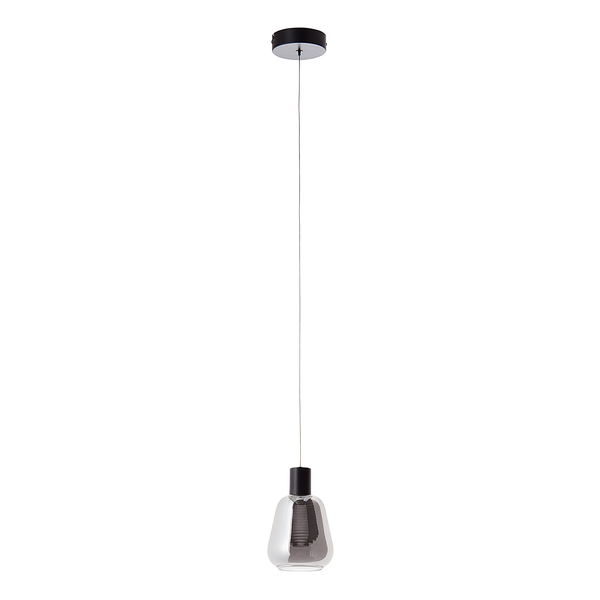 LED-Pendelleuchte Carlson I - Rauchglas / Aluminium - 1-flammig