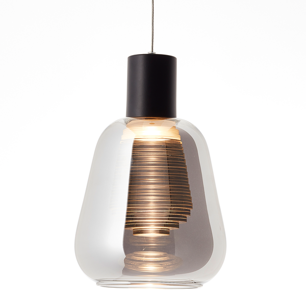 LED-Pendelleuchte Carlson I - Rauchglas / Aluminium - 1-flammig