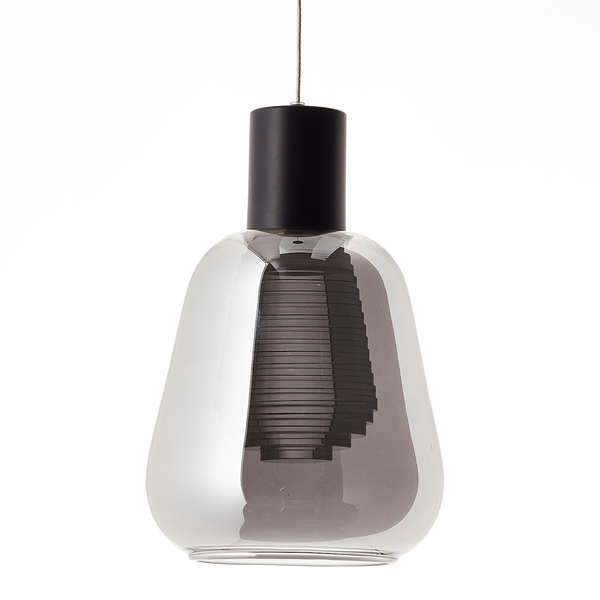 LED-Pendelleuchte Carlson I - Rauchglas / Aluminium - 1-flammig