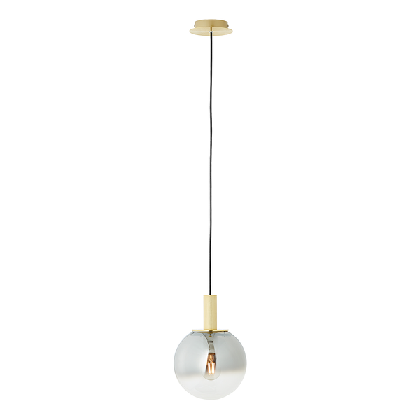 Pendelleuchte Gould I - Rauchglas / Aluminium - 1-flammig