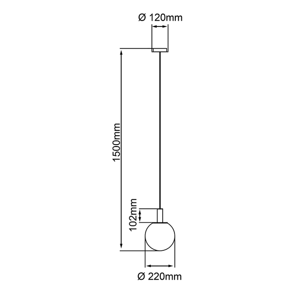 Pendelleuchte Gould I - Rauchglas / Aluminium - 1-flammig