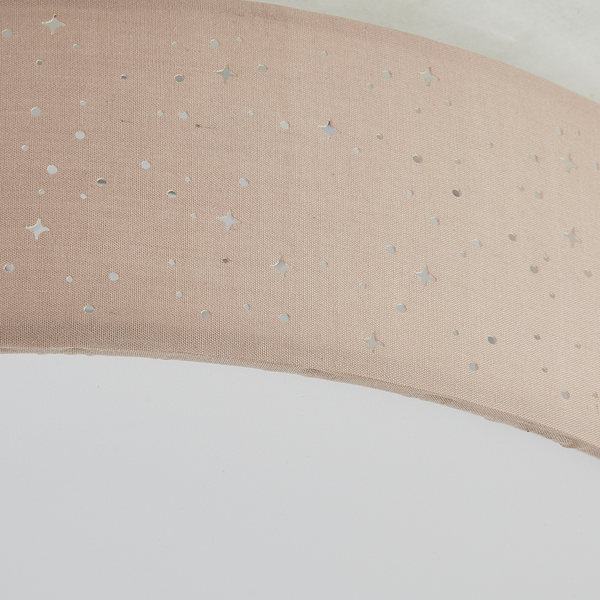 LED-Deckenleuchte Baska - Mischgewebe / Eisen - 1-flammig - Braun