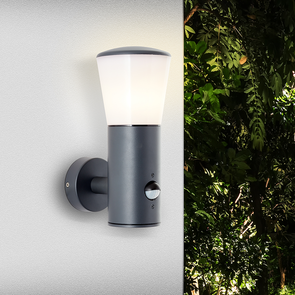Wandleuchte Cliffi II - Polycarbonat / Aluminium - 1-flammig