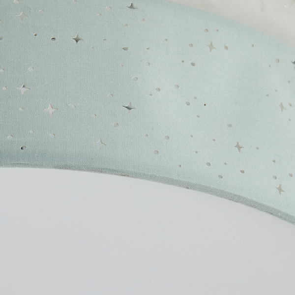 LED-Deckenleuchte Baska - Mischgewebe / Eisen - 1-flammig - Blau